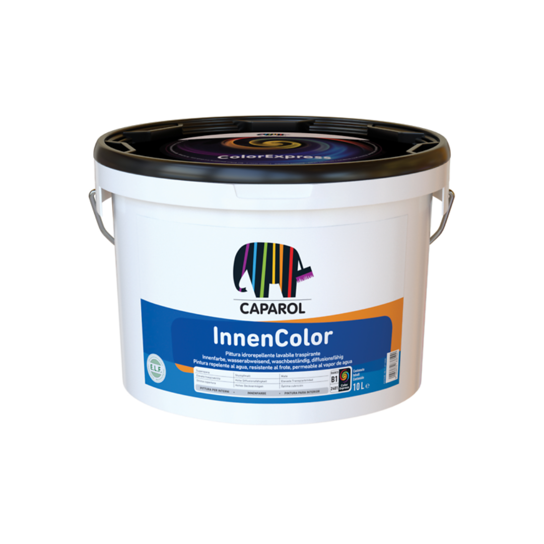 Pittura idrorepellente lavabile traspirante
Campo di Applicazione
InnenColor è una pittura per interni con ottime prestazioni per la protezione e la decorazione di tutte le superfici.
InnenColor è indicata la copertura sia di supporti nuovi che già pitturati, con una vastissima scelta cromatica.
Proprietà del materiale
Superopaca
Resistente ai colpi di spugna
Elevata traspirabilità
Ottima copertura
Facile applicazione
Antigoccia
Idonea su tutti i comuni supporti utilizzati
Resa: 1lt / 8mq (due mani resa