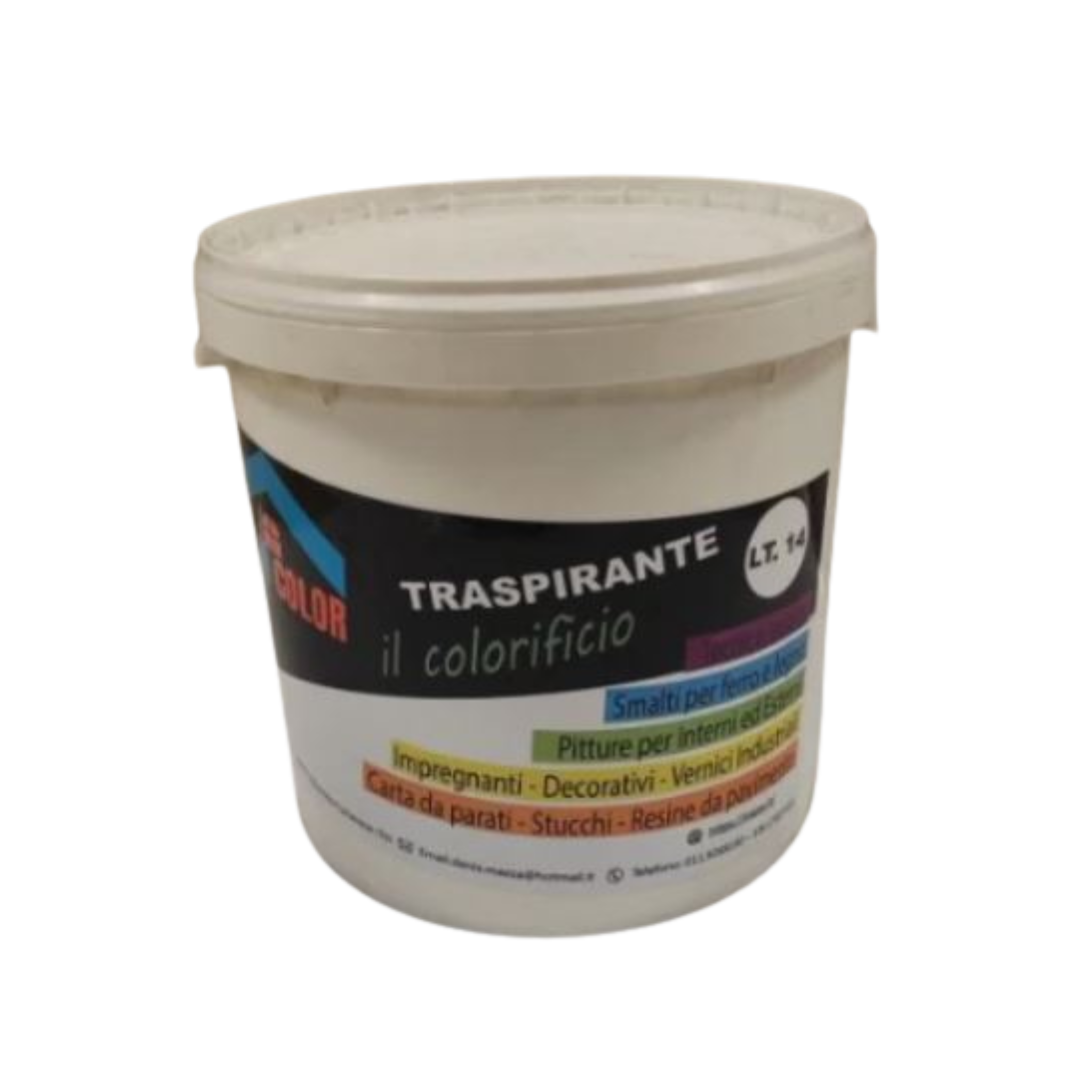 Pittura traspirante universale
Campo di Applicazione
Traspirante da Interno
Buona qualita'
applicazione rullo e pennello
diluzione 20% con acqua
Resa: 1 lt / 8 mq (nelle due mani resa teorica)
