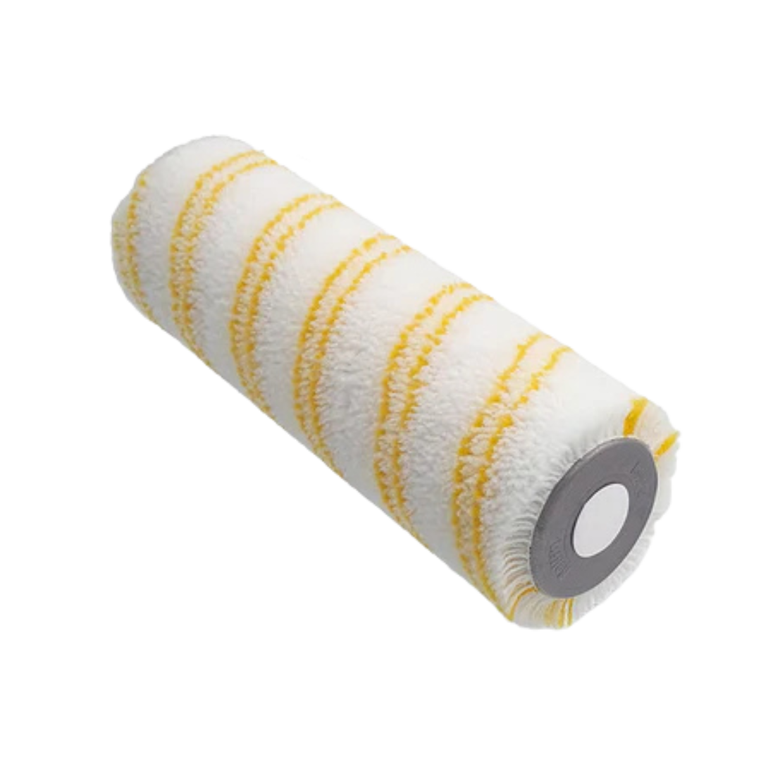 Rullo per superfici murali LISCE E POCO RUVIDE
Per applicazione di IDROPITTURE E VERNICI PER INTERN
Tessuto poliammide
Lunghezza 230mm -setola 13mm - diametro 48mm
Impugnatura plastica e gomma